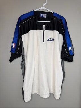 VTG Rare Champion Orlando Magic 1/4 Zip Warmup Shooting Shirt Sz XL NBA